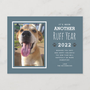 Cartes Pour Fêtes Annuelles Funny Chien photo Ruff Année 2022 Noël