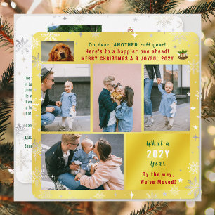 Cartes Pour Fêtes Annuelles Funny Chien ruff année Nous avons déplacé 6 Photos