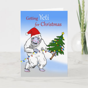 Cartes Pour Fêtes Annuelles Funny Christmas, Are you Yeti yet? Abominable