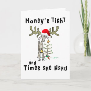 Cartes Pour Fêtes Annuelles Funny Christmas Card Argent's Tight