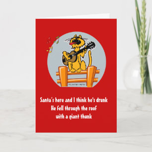 Cartes Pour Fêtes Annuelles Funny Christmas card by Kountry Kats