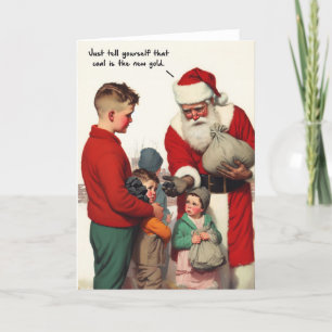 Cartes Pour Fêtes Annuelles Funny Christmas Card - Charbon de Saint Nick
