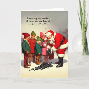 Cartes Pour Fêtes Annuelles Funny Christmas Card - Père Noël List