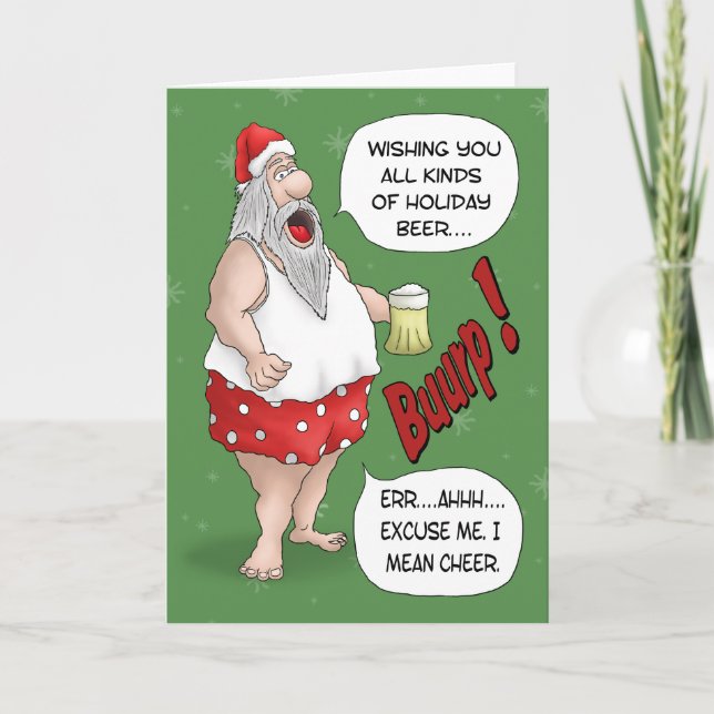 Cartes Pour Fêtes Annuelles Funny Christmas Cards : Santa Relaxed (Devant)