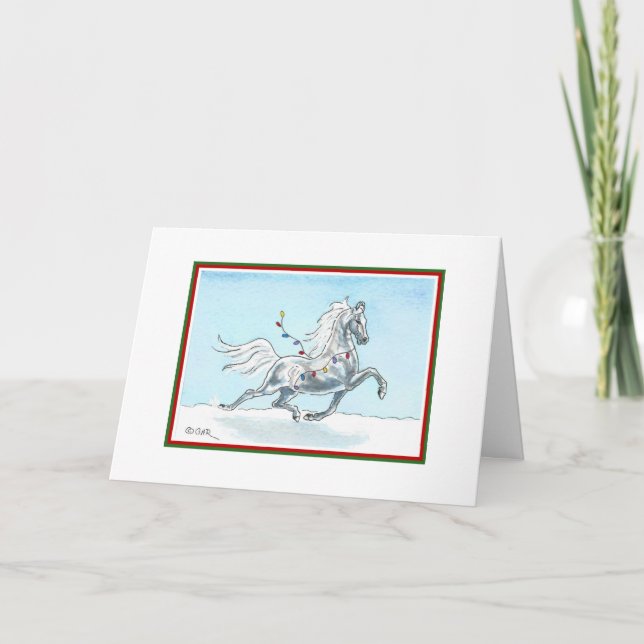 Cartes Pour Fêtes Annuelles Funny Christmas Horse Card (Devant)