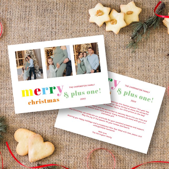Cartes Pour Fêtes Annuelles Funny Christmas & New Beginnings 3 Multi Photos (Funny Christmas & New Beginnings 3 Multi Photos Holiday Card with Envelope.)