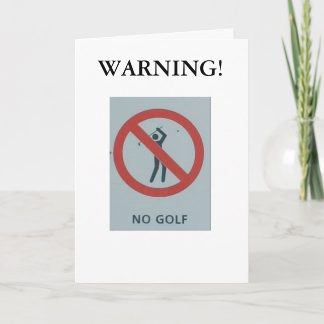 Cartes Pour Fêtes Annuelles Funny Christmas "No Golf" card. (Devant)