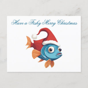Cartes Pour Fêtes Annuelles Funny Christmas Père Noël Fish