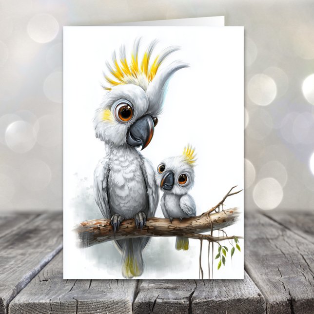 Cartes Pour Fêtes Annuelles Funny Cockatoo Father's Day (Créateur téléchargé)