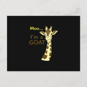 Cartes Pour Fêtes Annuelles Funny Confusing Giraffe Moo I