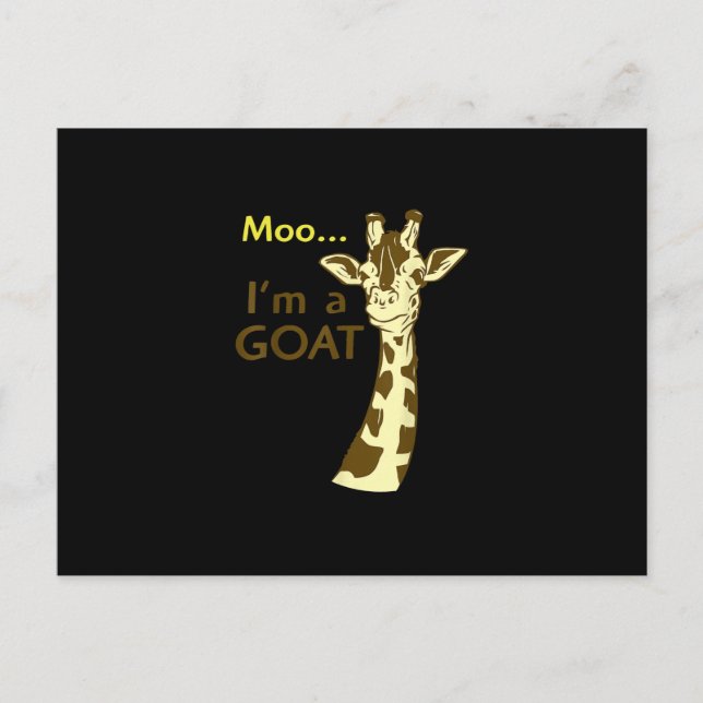Cartes Pour Fêtes Annuelles Funny Confusing Giraffe Moo I (Devant)