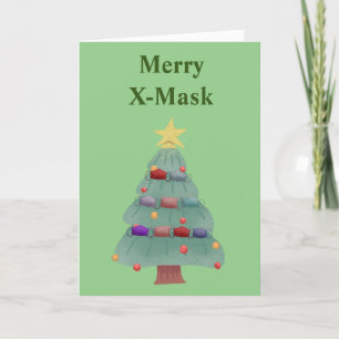 Cartes Pour Fêtes Annuelles Funny Covid 2020 Joyeux x-masque Noël