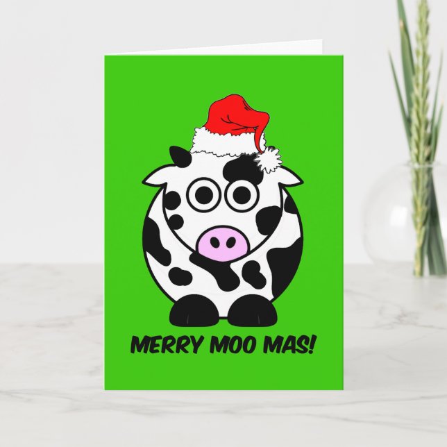 Cartes Pour Fêtes Annuelles Funny cow (Devant)