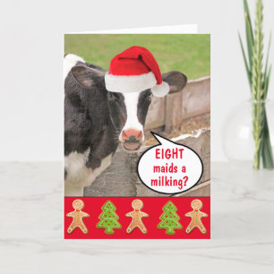 Cartes Pour Fêtes Annuelles Funny Cow Christmas Carol