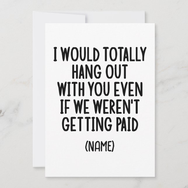 Cartes Pour Fêtes Annuelles Funny Coworker Best Friend Custom Gift Idea (Devant)
