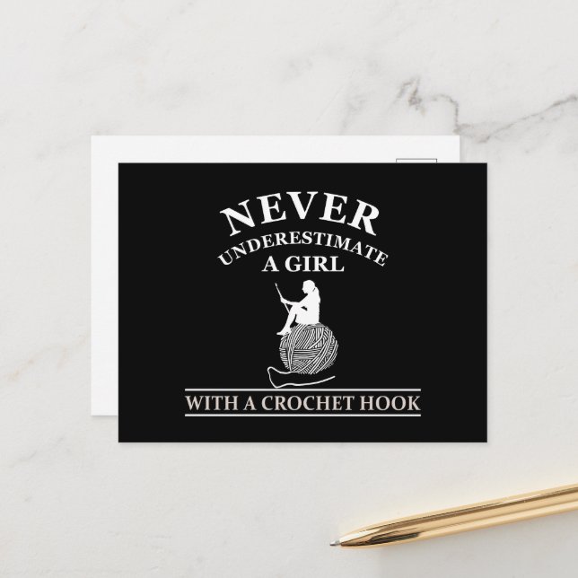 Cartes Pour Fêtes Annuelles Funny crochet citation crocheters cadeau (Devant/Arrière en situation)