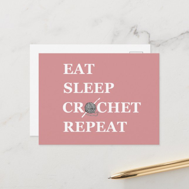 Cartes Pour Fêtes Annuelles Funny crochet citation tricot dire cadeau (Devant/Arrière en situation)