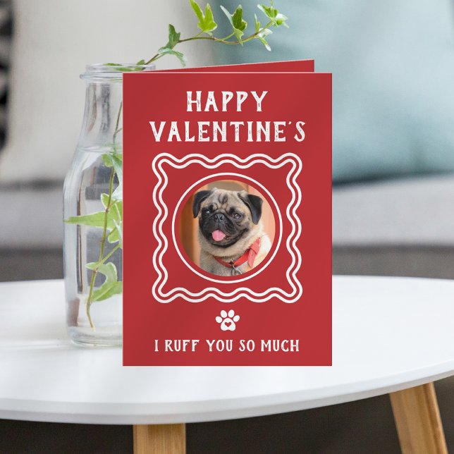 Cartes Pour Fêtes Annuelles Funny Cute Dog Parent Happy Valentine's Day (Créateur téléchargé)