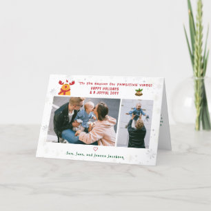 Cartes Pour Fêtes Annuelles Funny Cute Rudolph 2 Photos Minimaliste Moderne