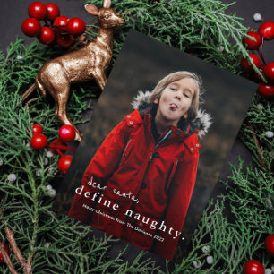 Cartes Pour Fêtes Annuelles Funny Définir Naughty 3 Photo Noël