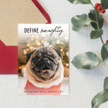 Cartes Pour Fêtes Annuelles Funny Définir Naughty Dog Pet photo Noël<br><div class="desc">Définir Naughty Dog Pet photo Noël Fêtes. (Photo de Steshka Willems sur Pexels. Veuillez le remplacer par le vôtre.</div>