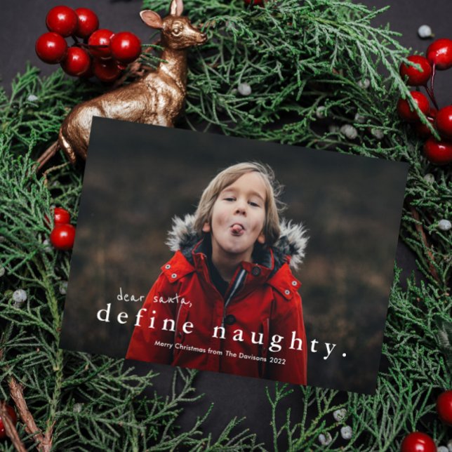 Cartes Pour Fêtes Annuelles Funny Définir Naughty Photo Noël (Créateur téléchargé)