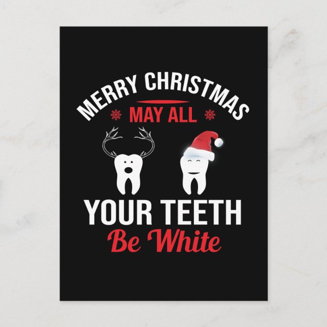 Cartes Pour Fêtes Annuelles Funny Dentist office Christmas Holiday Postcard (Devant)