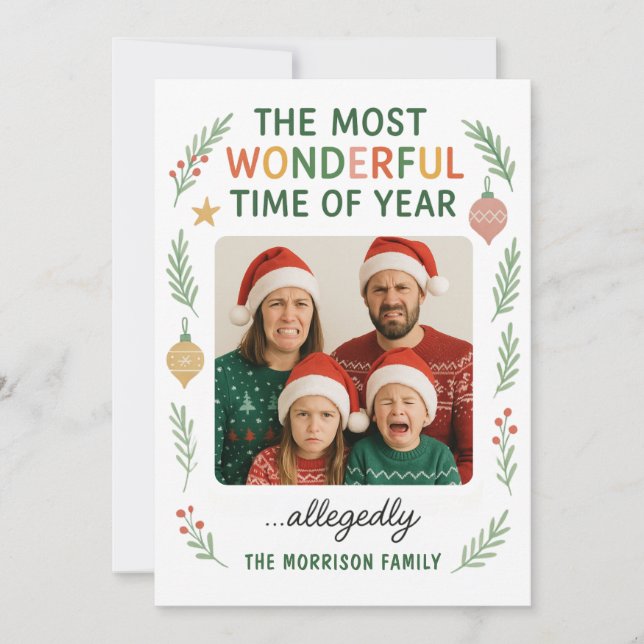 Cartes Pour Fêtes Annuelles Funny Family Fun Customizable Christmas Card (Devant)