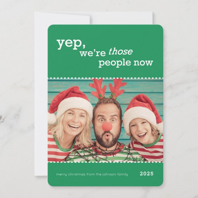 Cartes Pour Fêtes Annuelles Funny Family Photo Christmas Card (Devant)