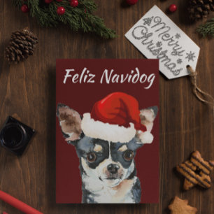 Cartes Pour Fêtes Annuelles Funny Feliz Navidog Chihuahua