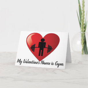 Cartes Pour Fêtes Annuelles Funny Fitness Gym Valentine