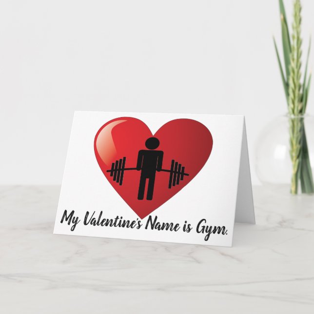 Cartes Pour Fêtes Annuelles Funny Fitness Gym Valentine (Devant)
