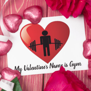 Cartes Pour Fêtes Annuelles Funny Fitness Gym Valentine Card