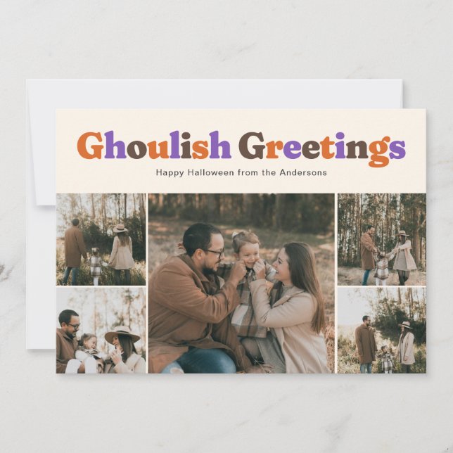 Cartes Pour Fêtes Annuelles Funny Ghoulish Greetings Halloween Photo (Devant)