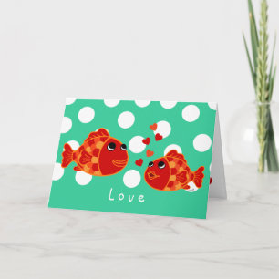 Cartes Pour Fêtes Annuelles Funny Goldfish Love