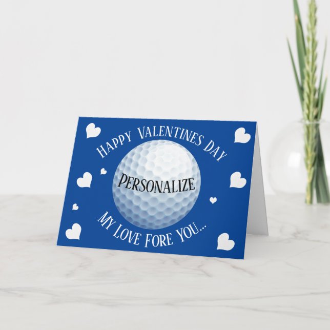 Cartes Pour Fêtes Annuelles Funny Golf My Love For You Valentines (Devant)