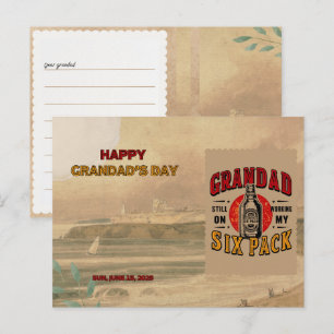 Cartes Pour Fêtes Annuelles Funny Grandpa Six Pack Postcard - Fête des pères