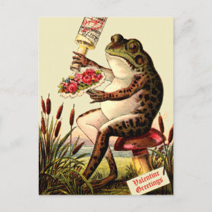 Cartes Pour Fêtes Annuelles Funny Grenouille de l'époque victorienne sur Toads