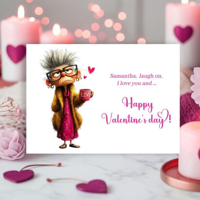 Cartes Pour Fêtes Annuelles Funny Grumpy Old Lady Valentine Card Humor (Funny Grumpy Old Lady Valentine Card Humor)