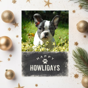 Cartes Pour Fêtes Annuelles Funny Happy Howlidays Chien Photo de Noël