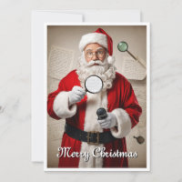 Funny Hilarious Père Noël détective Noël