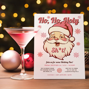 Cartes Pour Fêtes Annuelles Funny Ho Ho Retro Père Noël Christmas Party