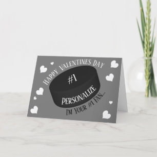 Cartes Pour Fêtes Annuelles Funny Hockey sur glace #1 Valentines du ventilateu