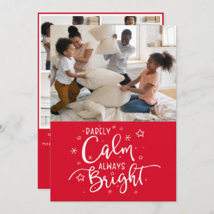 Cartes Pour Fêtes Annuelles Funny Holiday 5 Photo Rarement Calme Noël Rouge