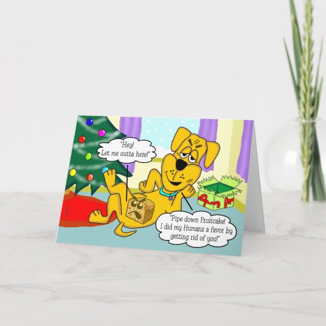 Cartes Pour Fêtes Annuelles Funny Holiday: Fruitcake Card (Devant)