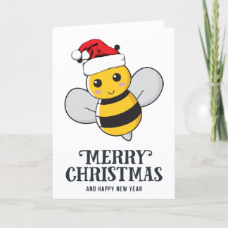 Cartes Pour Fêtes Annuelles Funny Honey Bee Christmas Card