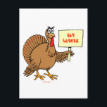 CARTES POUR FÊTES ANNUELLES FUNNY JEWISH THNAKSGIVUKKAH<br><div class="desc">GIVE THESE TURKEY HOLDING "EAT LATKES" SIGN GIFTSTO FAMILY AND FRIENDS OR YOURSELF ON THIS UNIQUE THANKSGIVUKAH AMERICAN JEWISH HANUKKAH HOLIDAY.  WEAR A SHIRT TO THE THANKSGIVING DINNER,  APPORTE A HOSTESS APRON POISON OU JUST GIVE OUT A VARIETY OF NOVELTY CHANUKAH PRESENTS .  WHEN LATKES ARE AVAILABLE !</div>