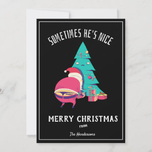 Cartes Pour Fêtes Annuelles Funny Joyeux Noël Salutation Naughty Black