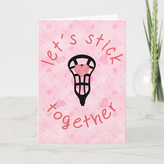 Cartes Pour Fêtes Annuelles Funny Lacrosse Valentine's Day Card (Devant)