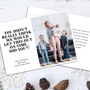 Cartes Pour Fêtes Annuelles Funny Late Happy Holidays Photo